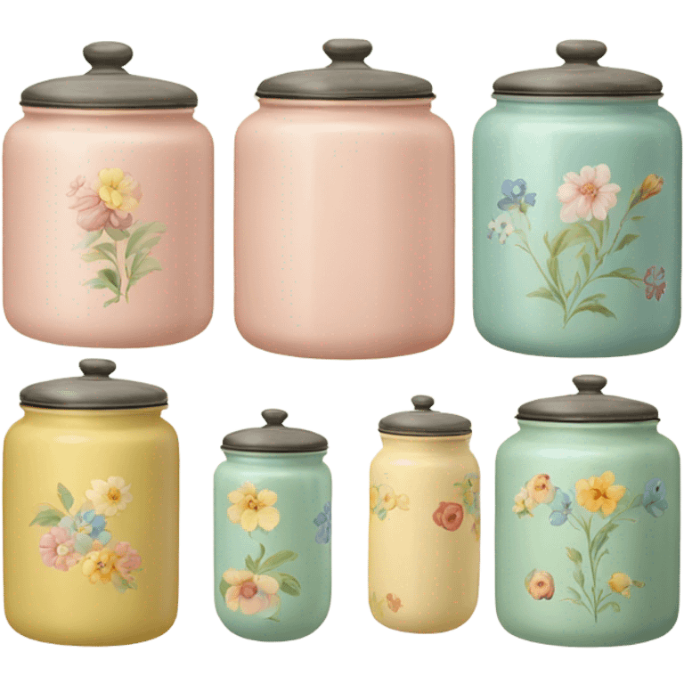 Vintage Kitchen canisters  emoji