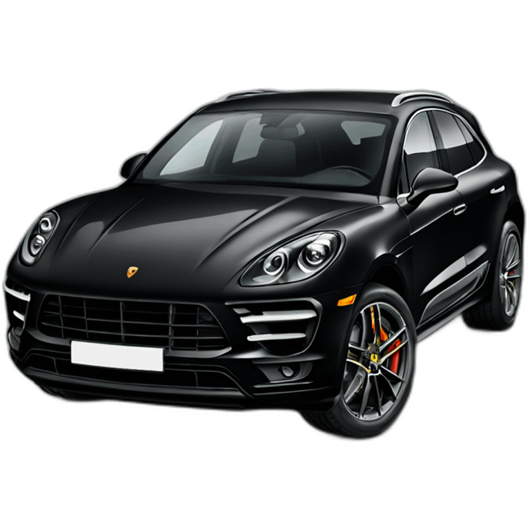 black porsche macan turbo emoji