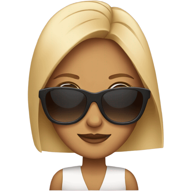 Woman wearing sunglasses  emoji