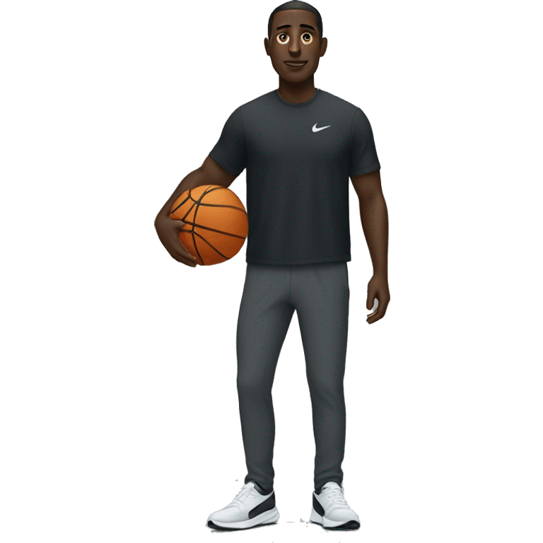 Tall black  man with nike tech emoji