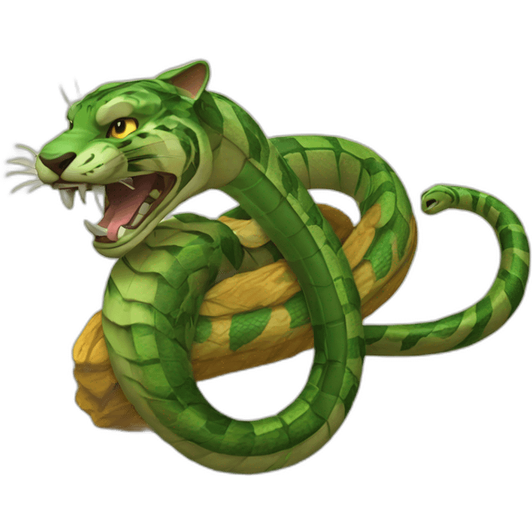 serpent sur un tigre emoji