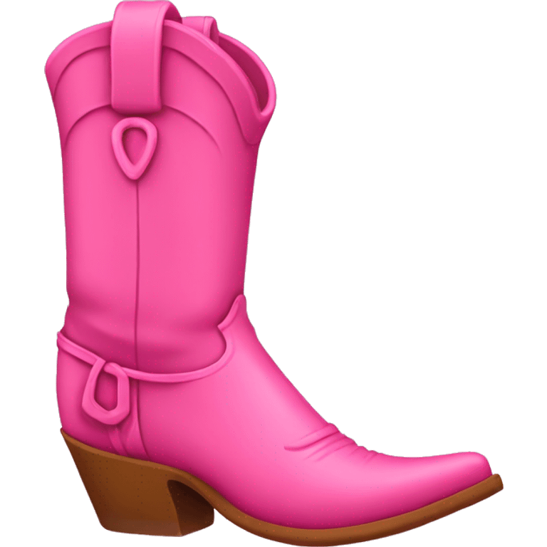 Pink cowboy boot emoji