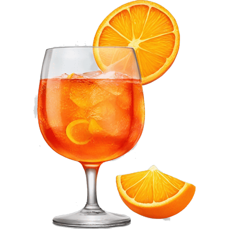 Aperol spritz with orange slice emoji