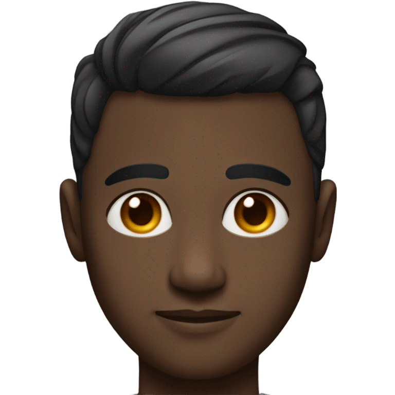 realistic dark-skinned male portrait with short hair emoji