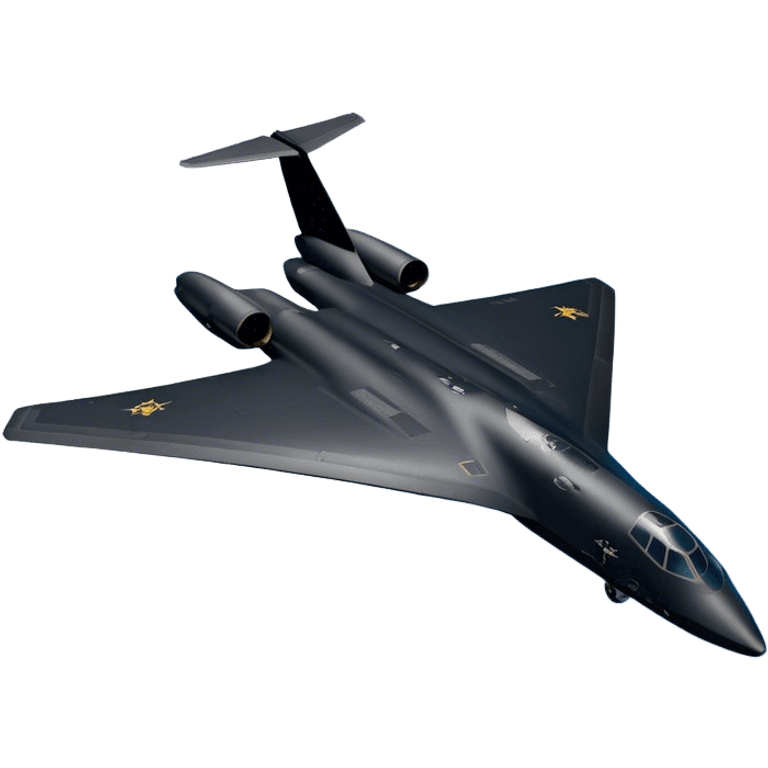 Military Bomber - B-2 Spirit - Northrop Grumman (Model Year: 2021) (Iconic colour: Stealth black) emoji