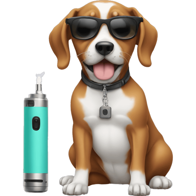 Dog with a vape emoji