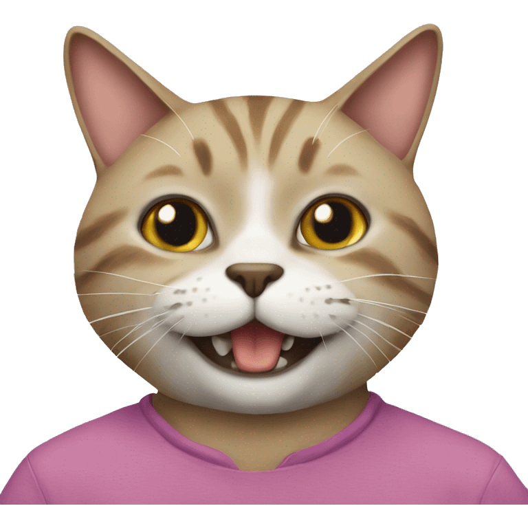 Silly realistic cat emoji