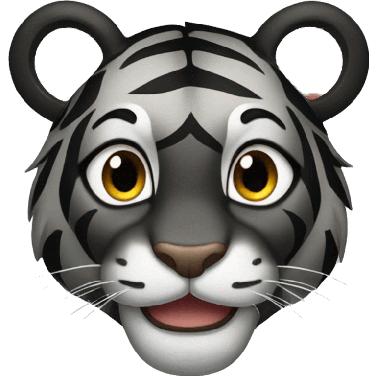 Black tiger with Disney ears emoji