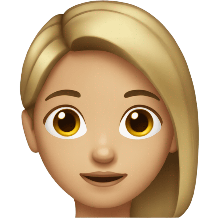 Girl with brown hair with blonde highlights emoji