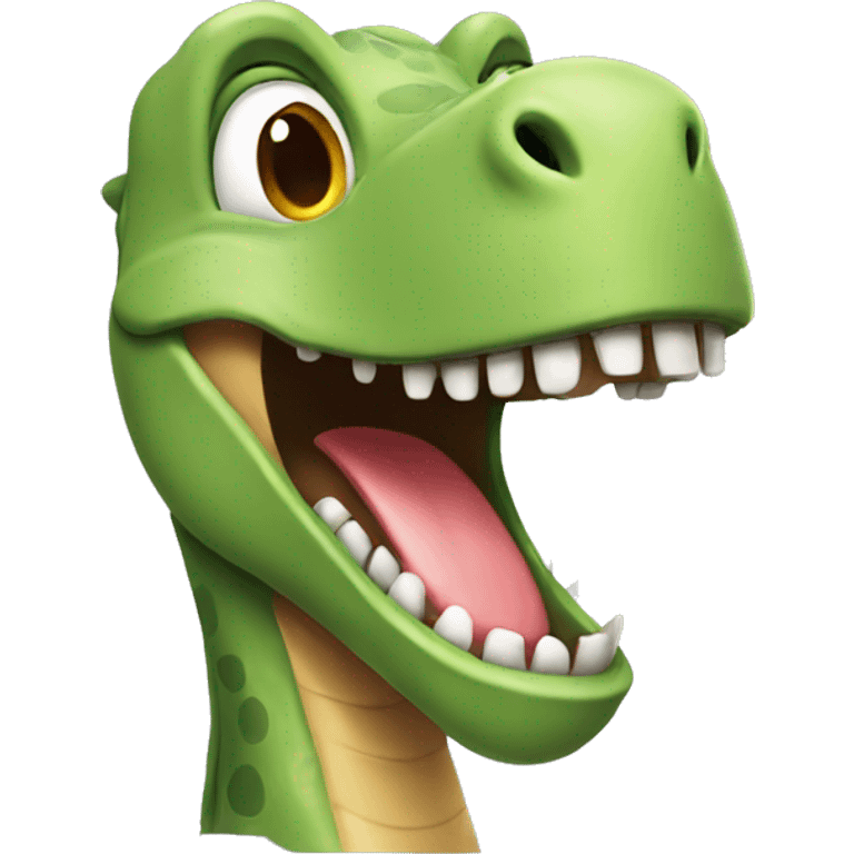 laughing dinosaur emoji