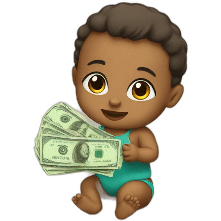 baby with money emoji