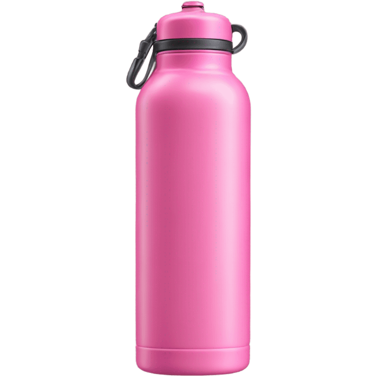 Pink metal water bottle, metal canteen, tall and skinny emoji