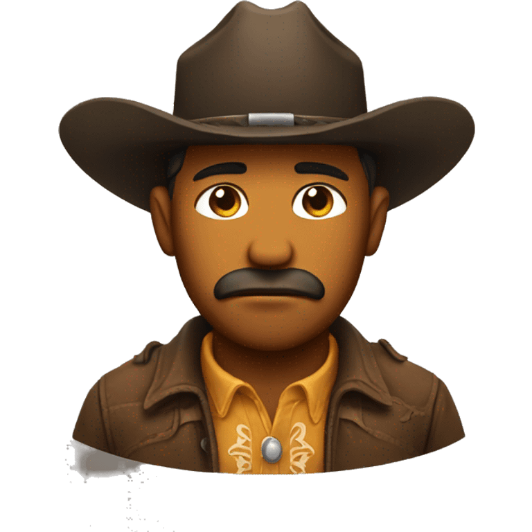 Cowboy emoji face, sad emoji