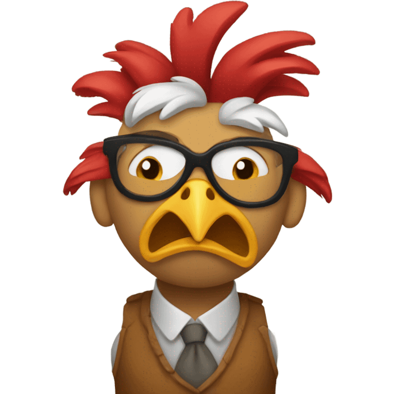 Rooster man emoji