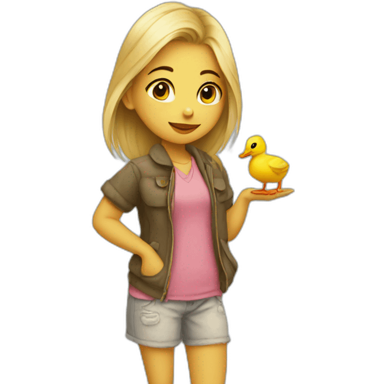 Girl with duck emoji