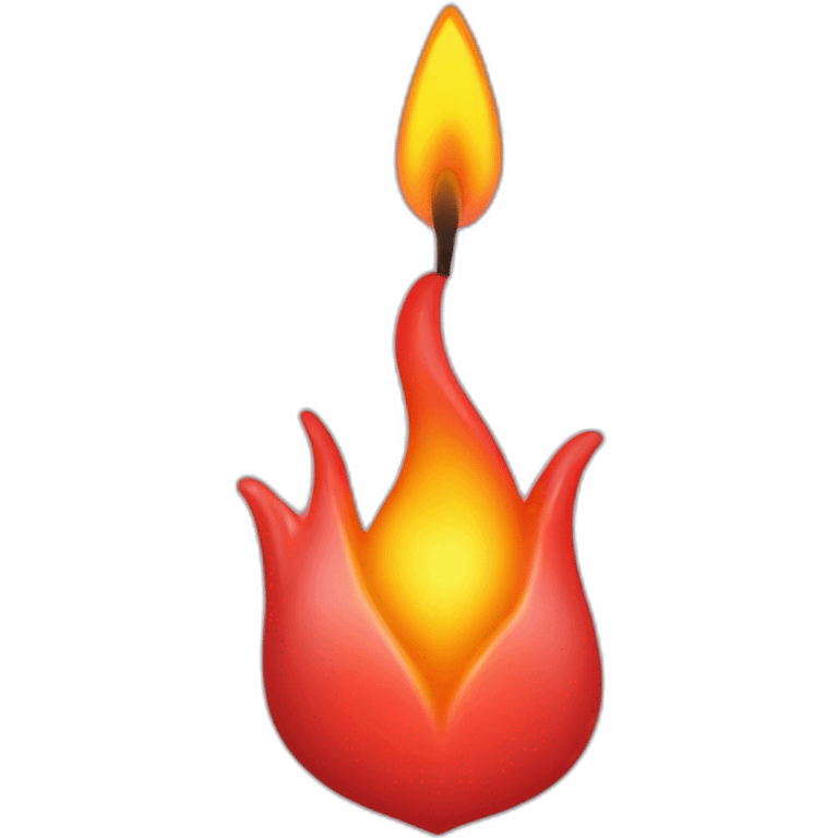 Heart-shaped flame candle emoji