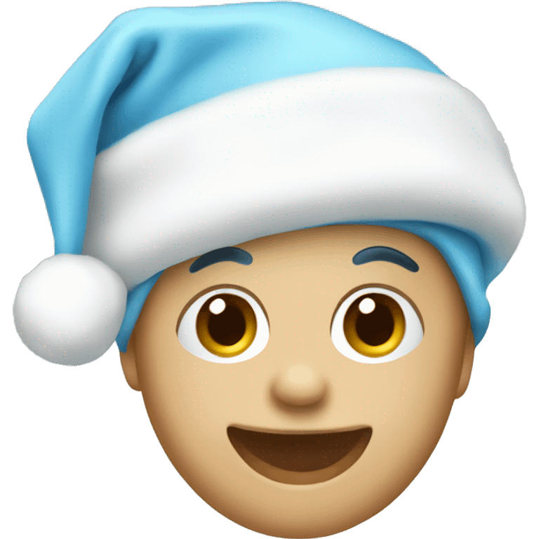 Baby blue santa hat emoji