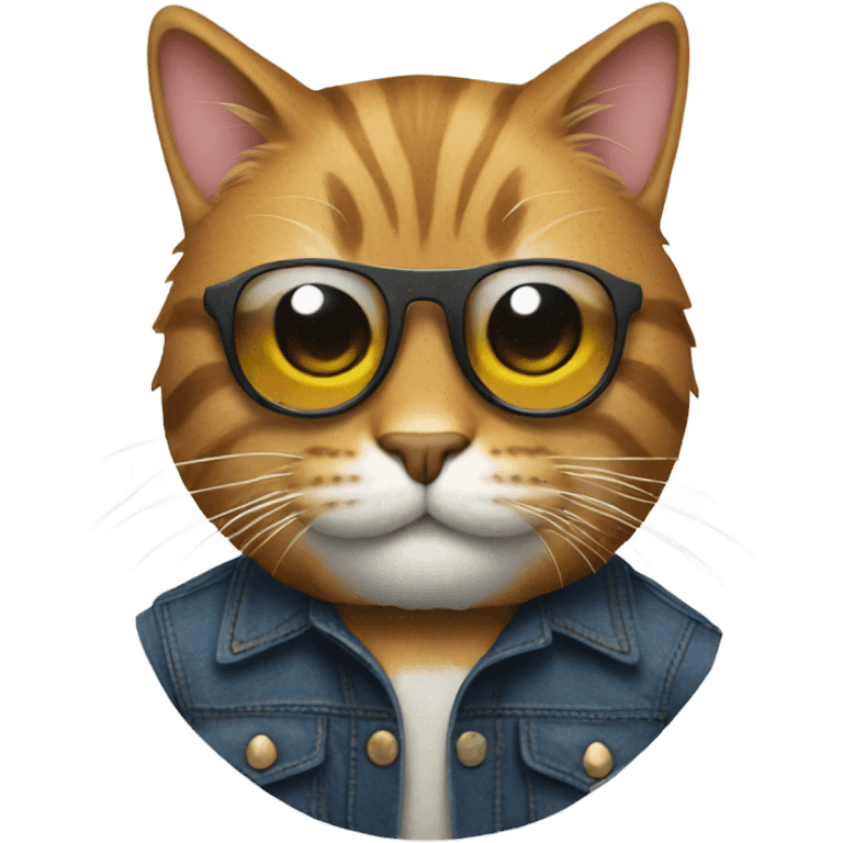 Extremely cool cat emoji