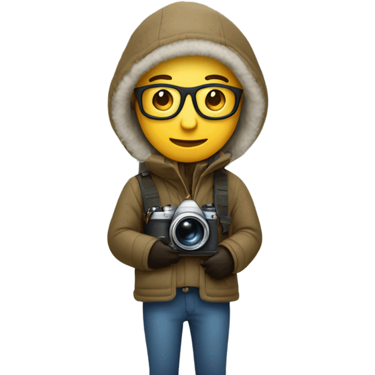 photographer wearing parka  emoji