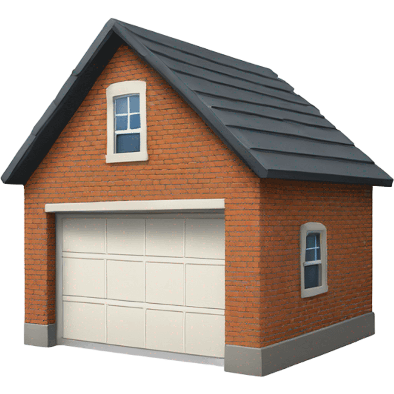 Brick home garage on side emoji