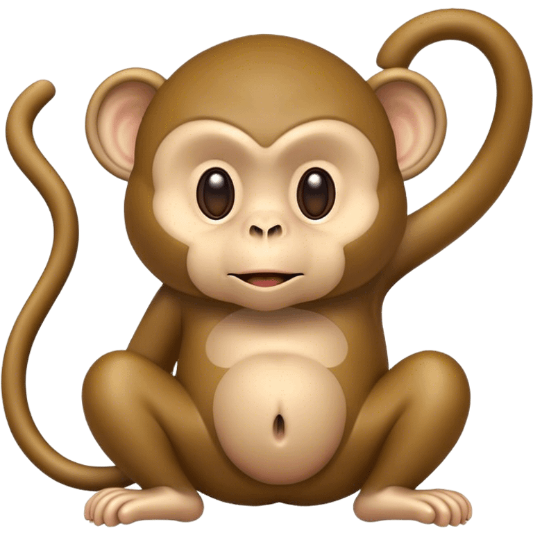 Monkey with butt cheeks out emoji