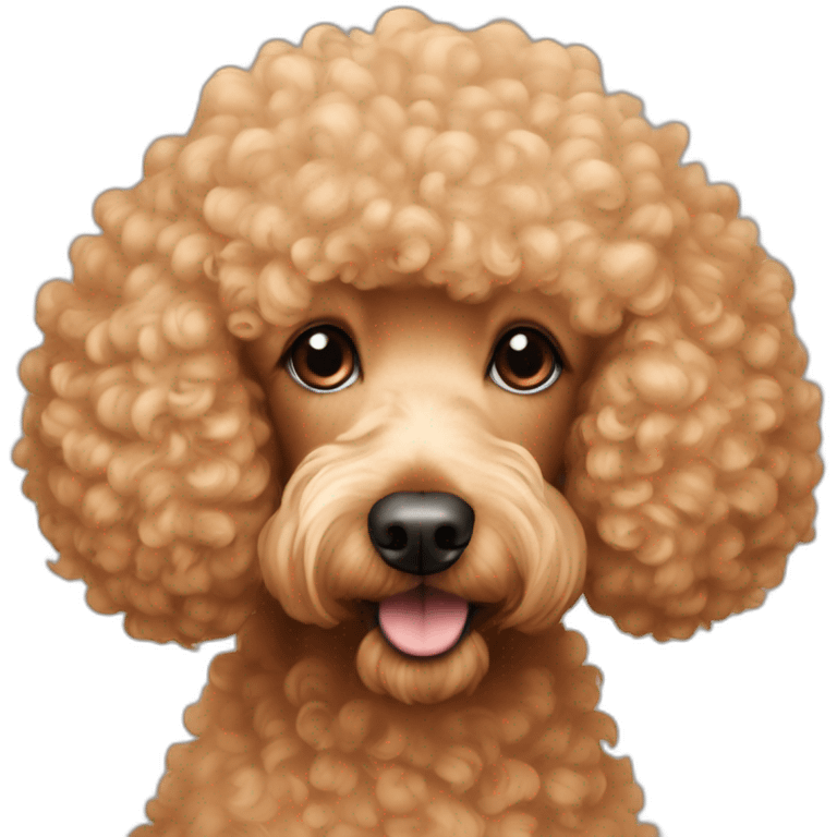 Apricot poodle curly fro emoji