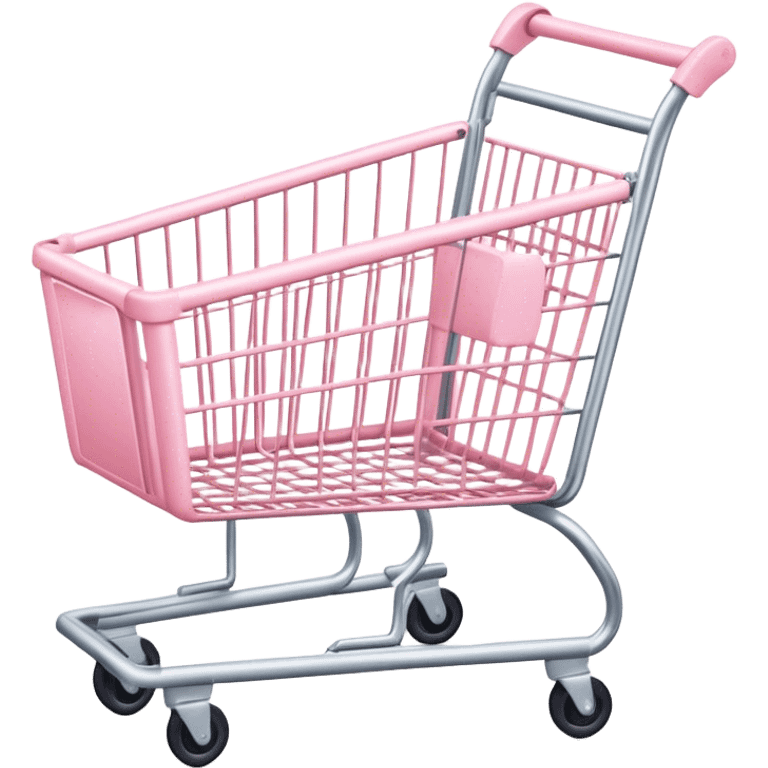 Pale pink empty shopping cart emoji