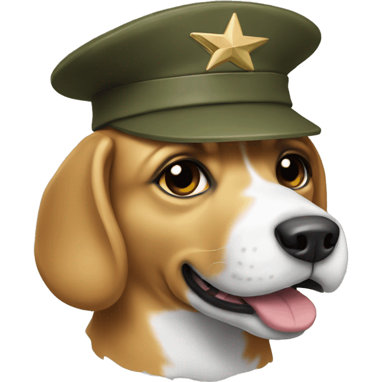 dog with army hat emoji