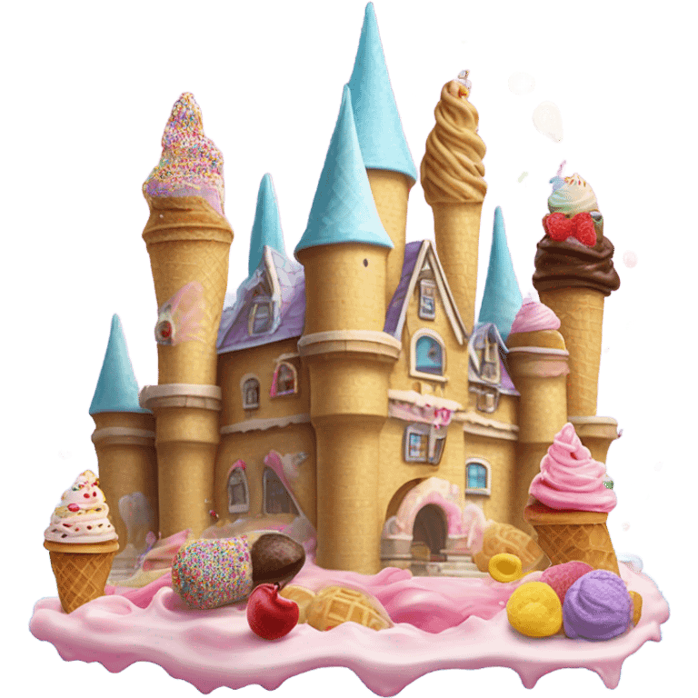 Castle made of ice cream  emoji