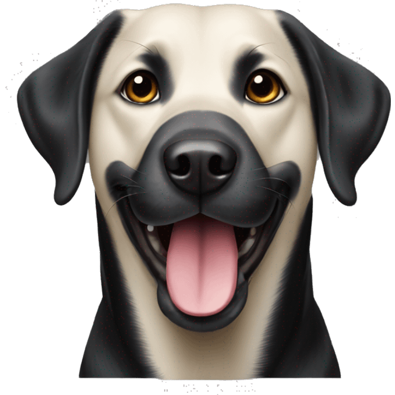 black lab panting emoji