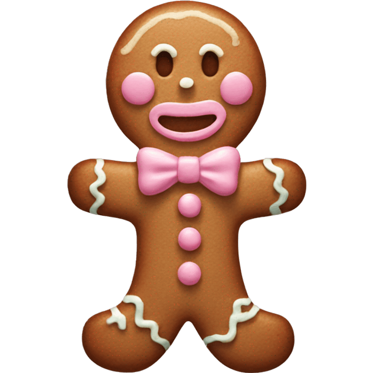 Pastel gingerbread man emoji