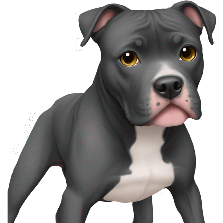 A light black pitbull emoji