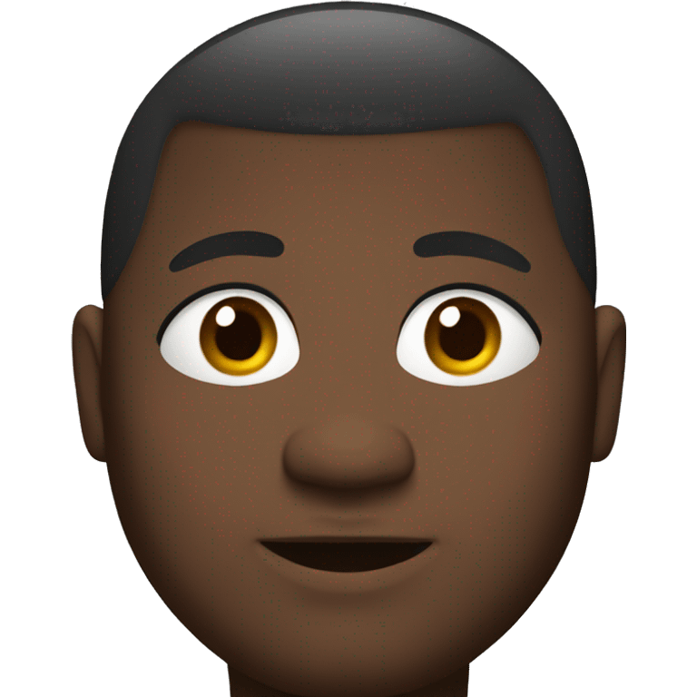 Fat black person with a buzzcut emoji