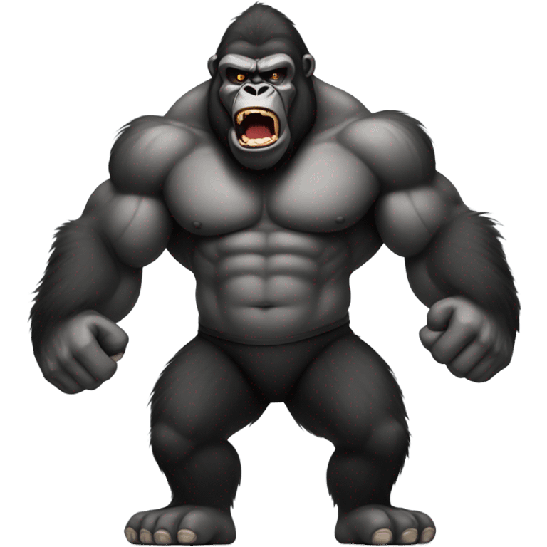 muscular and angry goril emoji