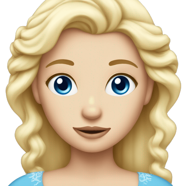 Princess Blonde with blue eyes emoji