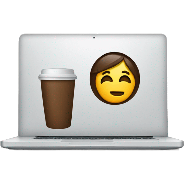 Laptop coffee emoji