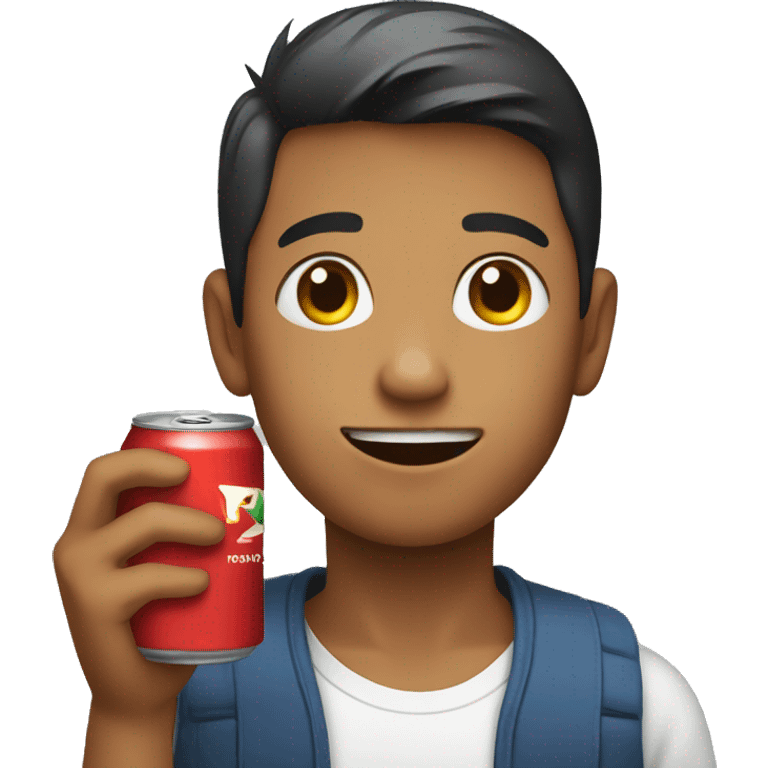 boy holding can emoji