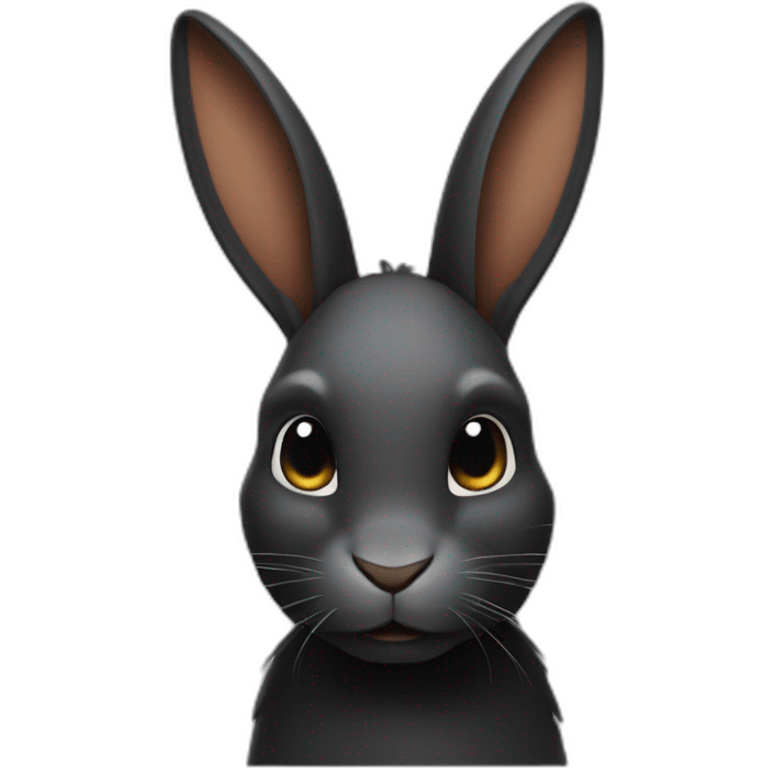 Lapin noir emoji