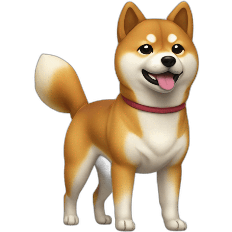 2 shiba inu's naast mekaar staand emoji