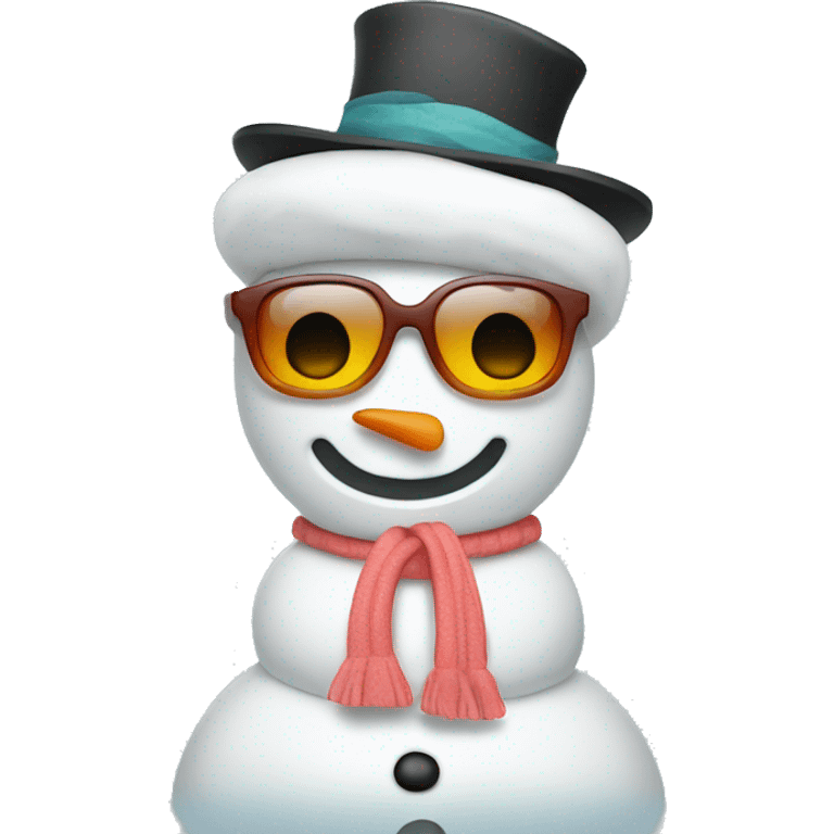 Snowman with a bikini emoji