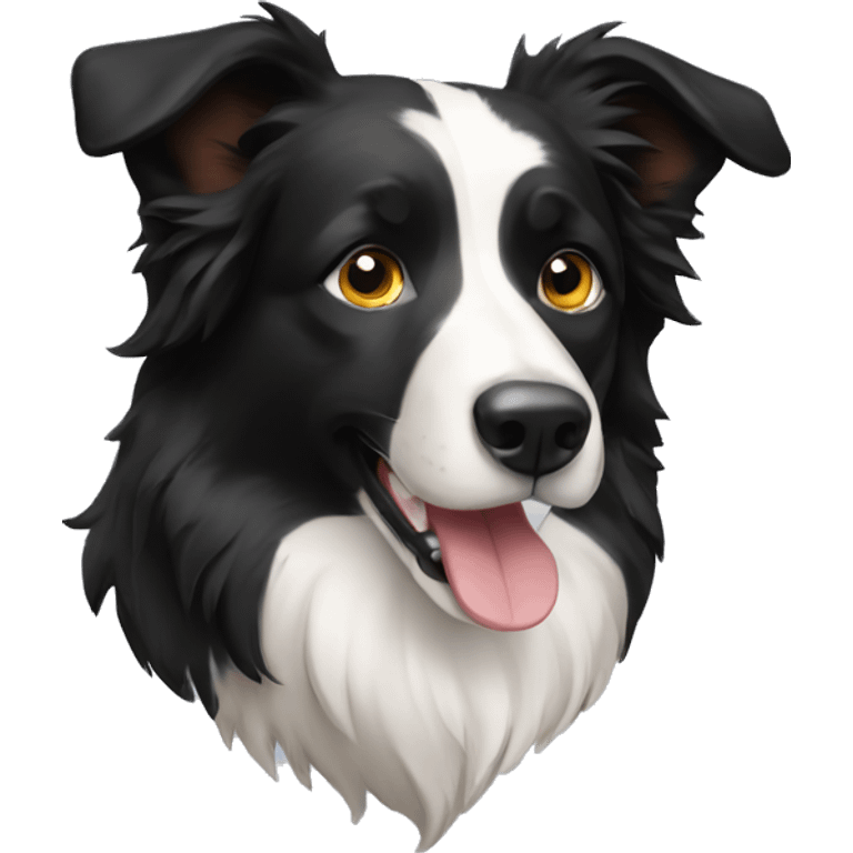 Dog border collie emoji