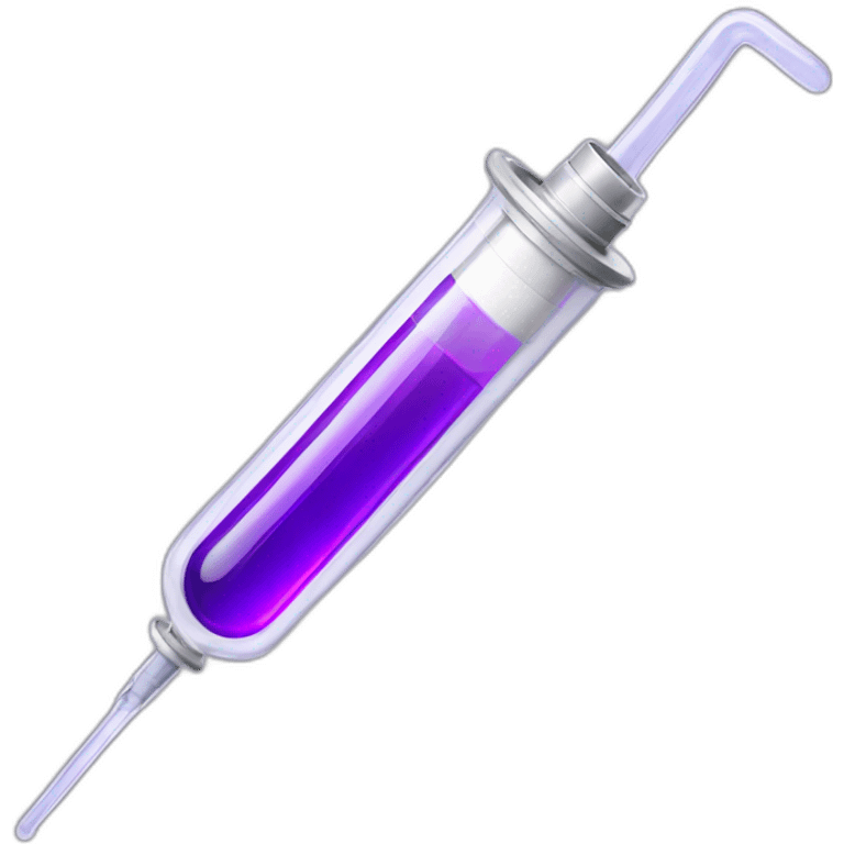 medical syringe containing a violet liquid emoji