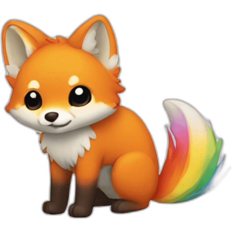 Renard arc-en-ciel emoji