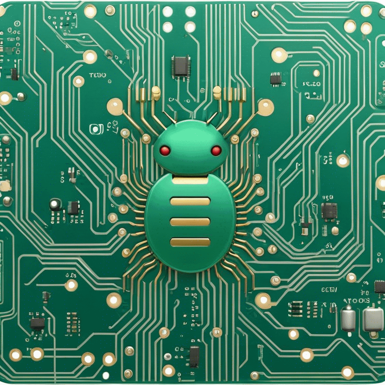 Circuit board bugs emoji