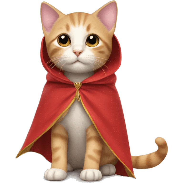 kitten with a cape emoji