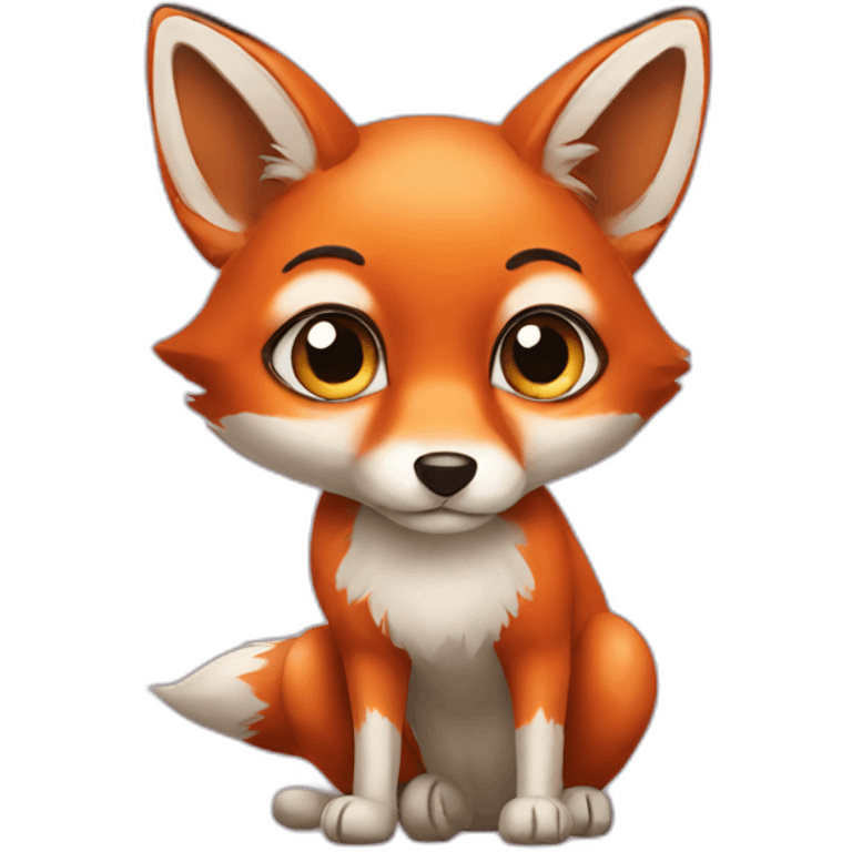 fox big eyes emoji