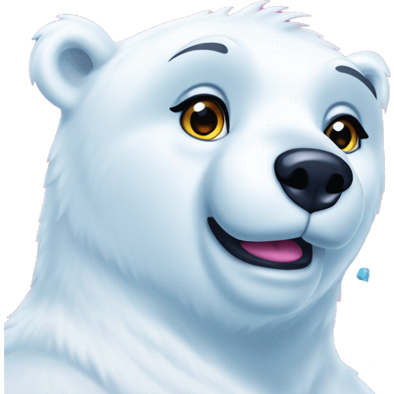 lisa frank polar bear full emoji