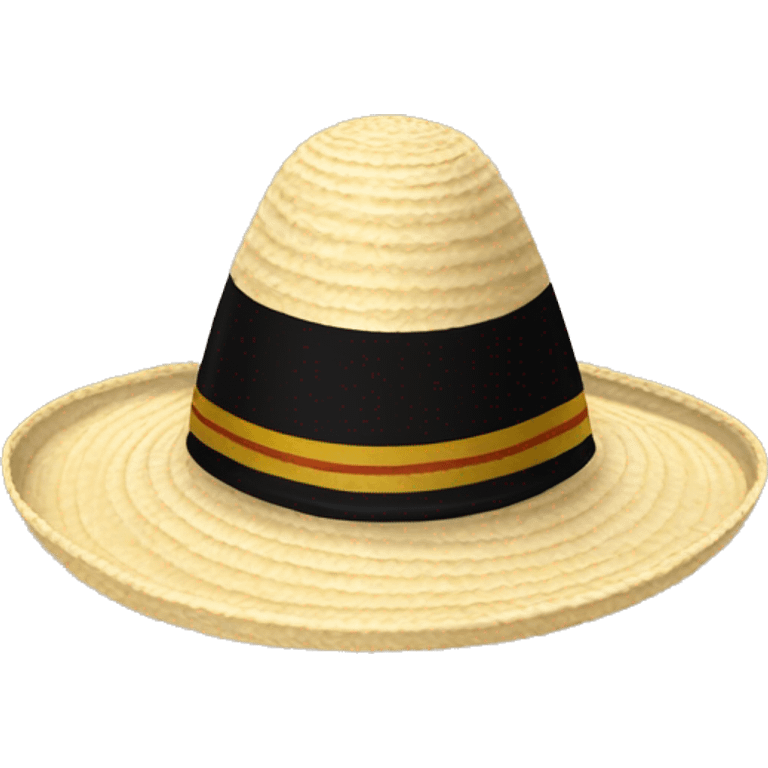 sombrero vueltiao negro con beige muchas bandas por el ala y la copa. emoji