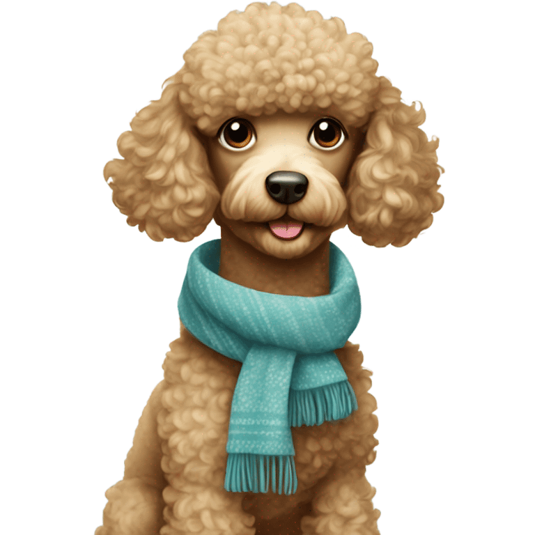 Poodle with a scarf emoji