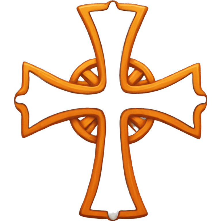 gothic cross orange emoji